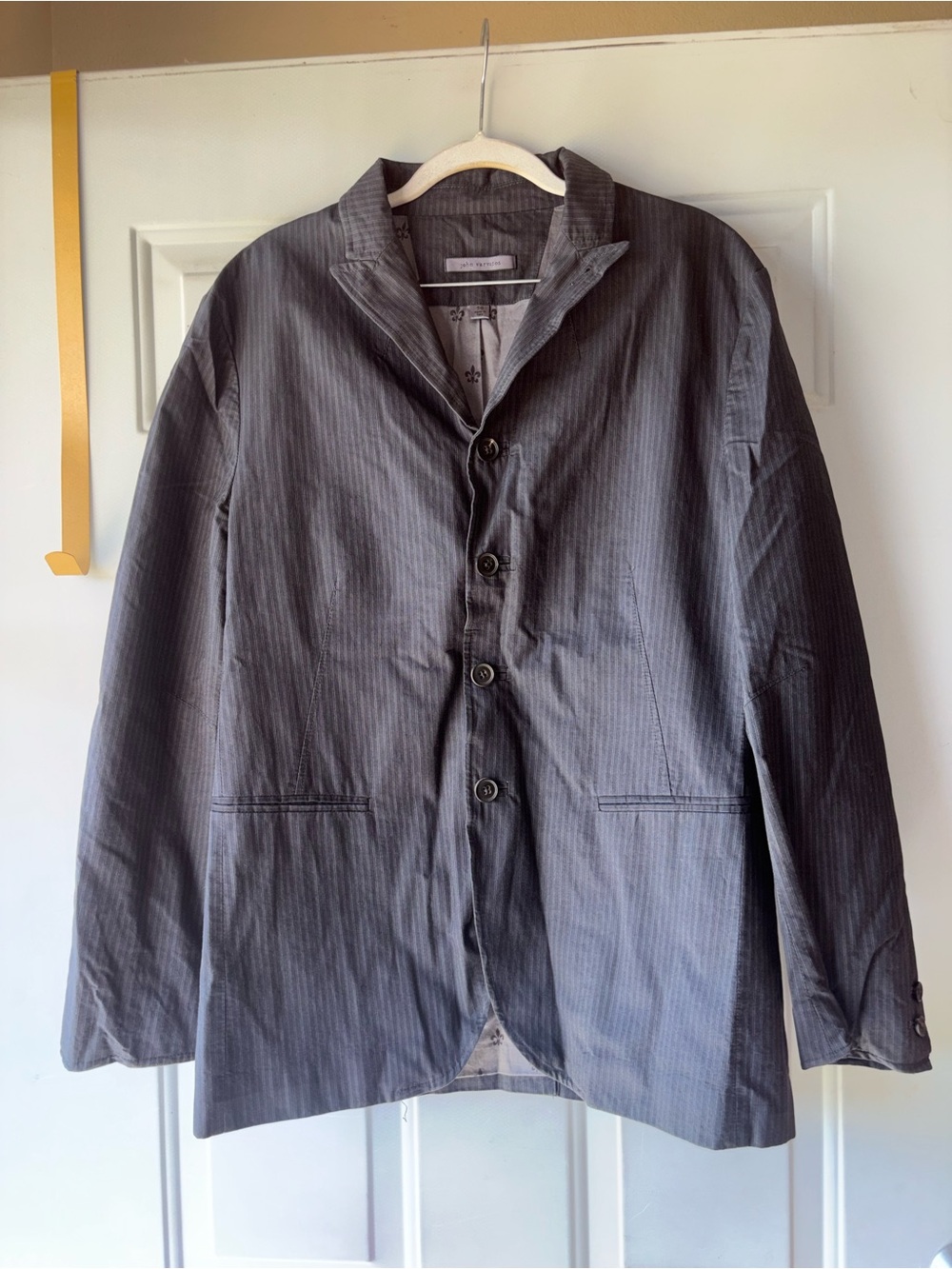John Varvatos gray pinstripe jacket size 50/M